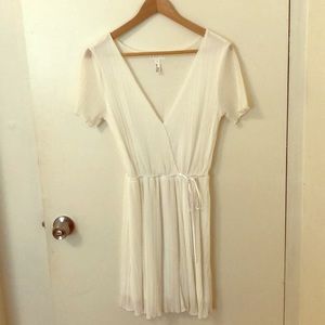 Leith White Wrap dress